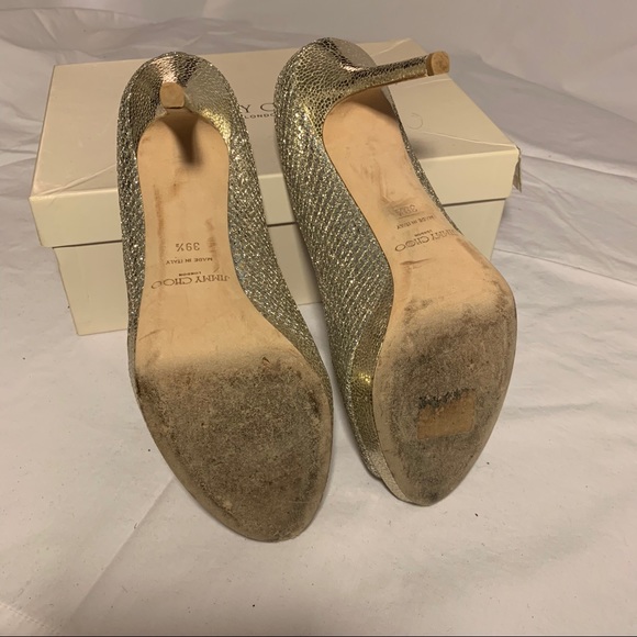 ❤️Jimmy Choo Luna Glitter Peep Toe ❤️ - Picture 2 of 4